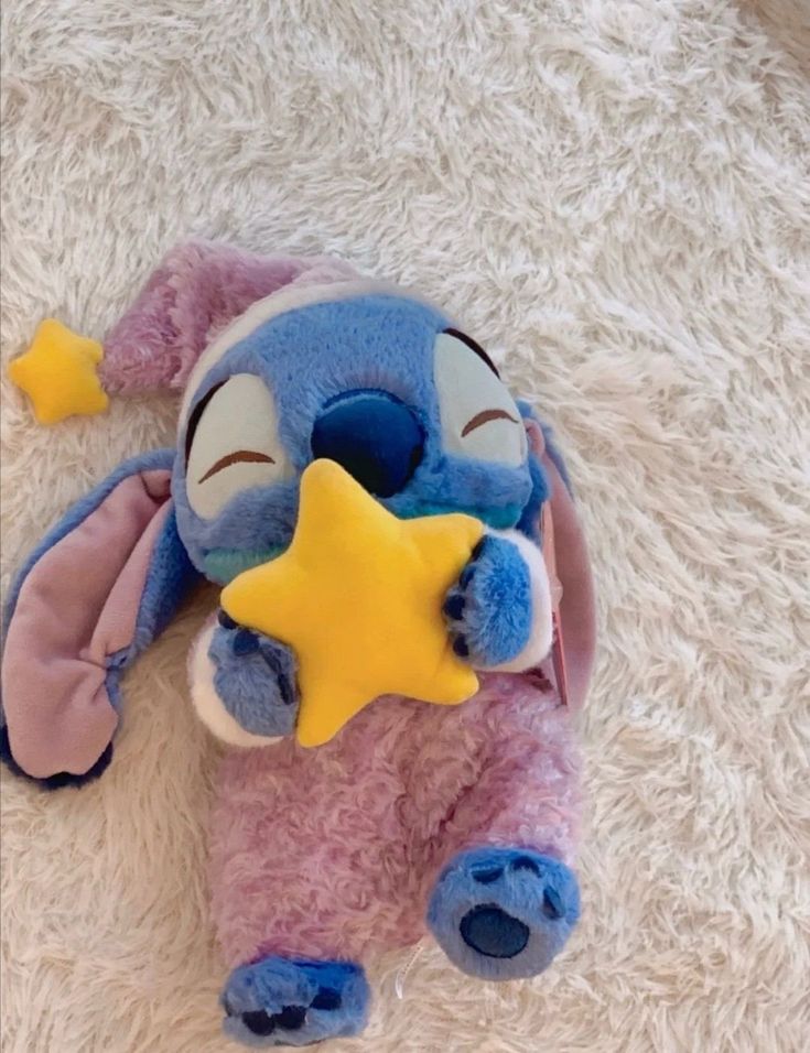 Peluche Stitch Relajante Azul